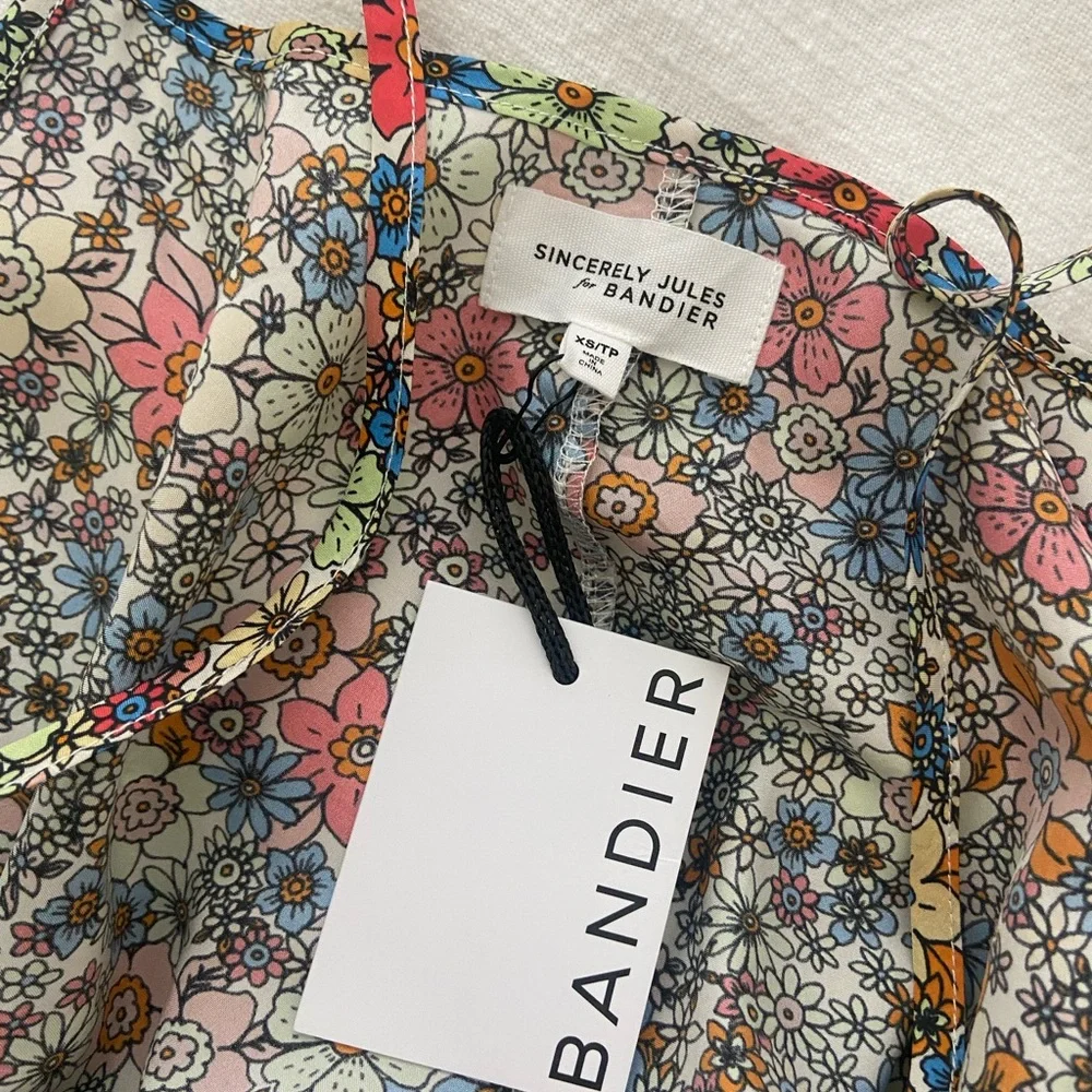 NWT bandier sincerely Jules alder silk slip dress - Picture 3 of 3